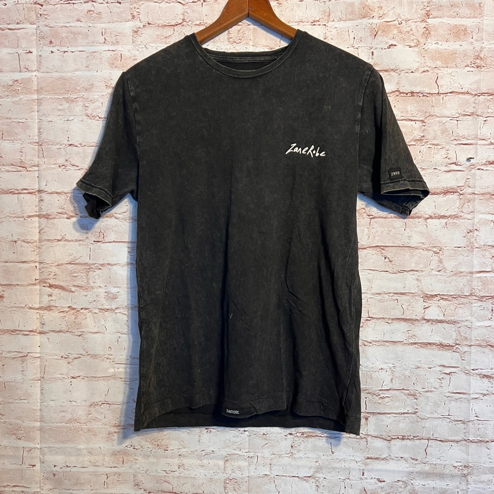 Zanerobe Charcoal t-shirt Tee with White Logo - Picture 2 of 7